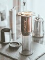 つしま整体&nbsp;コーヒーはエアロプレスを使用して低温で抽出しています。