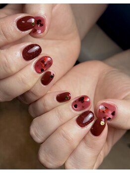 バレンタインネイル
