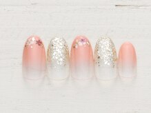 Nail Mix 宇都宮インターパーク店【ネイルミックス】【5月1日 NEW OPEN（予定）】/キラキラお花グラデ　4990円