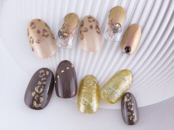 ネイルクロエ(NAIL KCLOE)/レオパード/フルデザイン