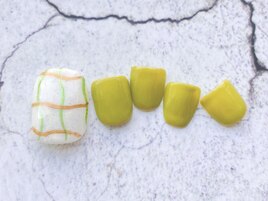 フット×ニュアンスチェック柄