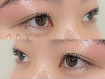コヨ(coyo)の写真/自まつ毛を大切にした丁寧な施術で、まつ毛の健康を守りながら美しい目元へ♪モチの良さも UP◎
