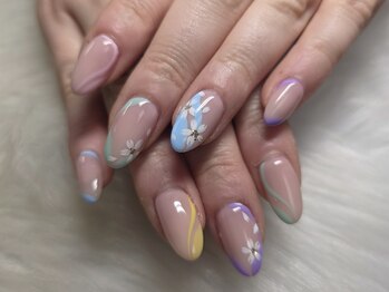 ネイルアンドアイラッシュサロン エスポアール(nail&eyelash salon espoir)/パステル×桜