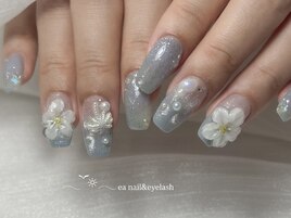 夏◇プルメリア海ネイル