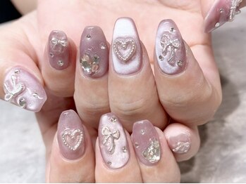 アイラッシュアンドネイル専門店 クラル(CURAR)の写真/ネイルメニュー人気No.1＜フリーコース60分新規平日¥7150＞時間内で自由にアートが出来る☆フットもOK！