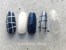 サロンストロベリームーン(Salon Strawberry Moon)/チェックネイル　￥6980
