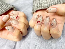 ミラーフレンチ　リボン