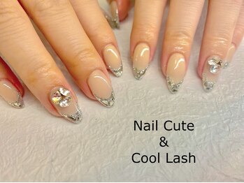 ネイルキュート アンド クールラッシュ 亀有店(nailcute & CoolLash)/ガラスフレンチ