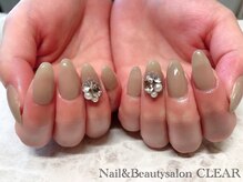 ネイルアンドビューティーサロン クリア(CLEAR)/シンプルビジューネイル