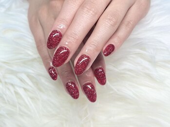 上品赤ラメワンカラー！YUI