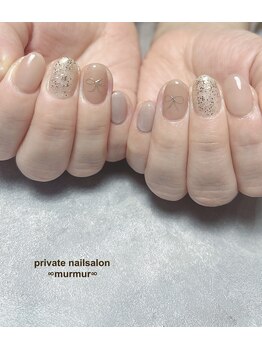 プライベート ネイルサロン マーマ(murmur)/リボンネイル