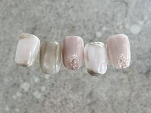 ネイル サヴォイ 本厚木店/ミラーニュアンス7700円