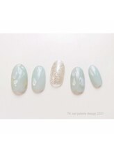 ティーケーネイルパレット/くすみ+水滴　デザインコースB 