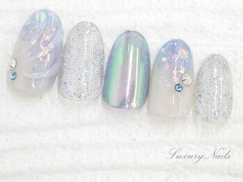 ラグジュアリーネイルズ オオミヤ(Luxury Nails Omiya)/ミラー*ぷっくりアート