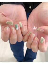 抹茶チョコレートネイル
