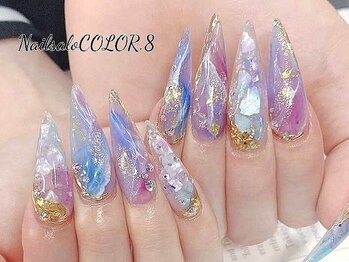 ネイルサロン カラーエイト(Nailsalon COLOR.8)の写真/今月限定！！スカルプやり放題9990円！カラー＆パーツで他店と被らないネイルをやりましょう♪