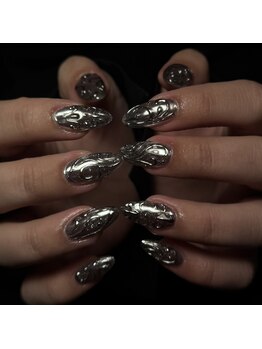 アイラ(ayla)/彫刻ミラーネイル