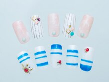 ネイルサロン ルアン(Ruang)/ストライプ×マーブル