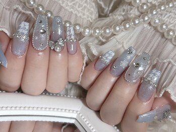 リンドネイル バイ モカ アンド ララ(Lind nail by moca and LaLa)/【mio】千鳥柄ネイル