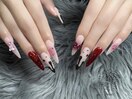 バレンタインネイル