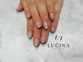 I-14 ガラスフレンチネイル