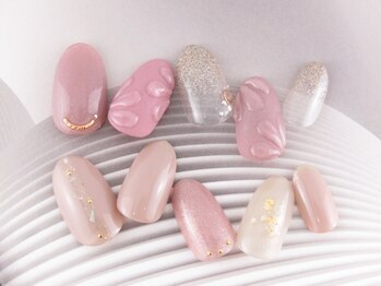 ネイルクロエ(NAIL KCLOE)/スモーキーピンク/フルデザイン