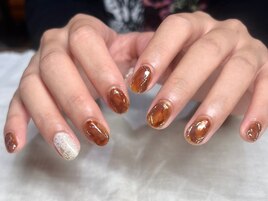 奥行きニュアンスべっこうネイル