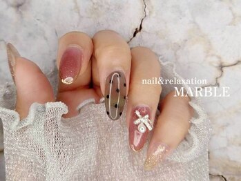 ネイルアンドリラクゼーション マーブル(MARBLE)の写真/季節に合わせたトレンドにも豊富なアートで実現*モチの良さ・仕上がりの美しさ・艶・持続性にも自信あり!!