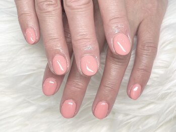 自爪カラーサーモンピンク！YUI