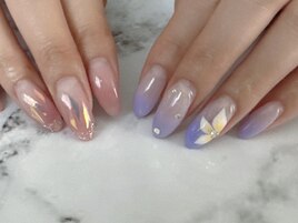 うるちゅる×お花ネイル