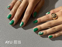 エルミー 三軒茶屋(elmy)/グリーン　シンプルアートネイル