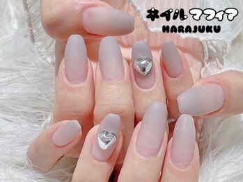 ネイルマフィア 原宿(NAIL MAFIA)/マット/アイスグレー/ハート