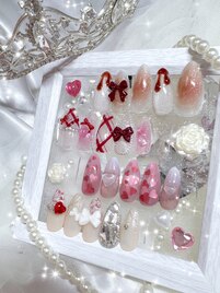 バレンタインネイル☆。.:＊・゜