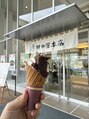 やわらぎ&nbsp;きなこソフトのミックスにあんこトッピングが幸せ(o^―^o)ｖｖｖ
