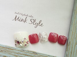 赤×白ストーンネイル