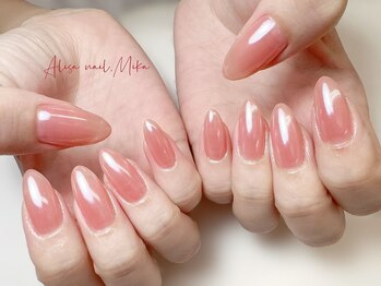 アリサネイル(ALISA NAIL)/艶々ミラーネイル
