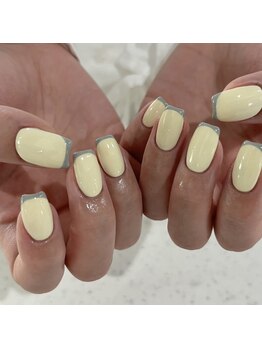 ネイルサロン エーナイン 旭川春光店/ワンカラー×フレンチ