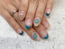 ルーナ(Runa)/ターコイズ＆フレンチ【¥8690】