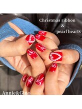 ネイルサロン アニーアンドジーノ(NAIL SALON Annie&Gino)/《クリスマスリボンネイル》
