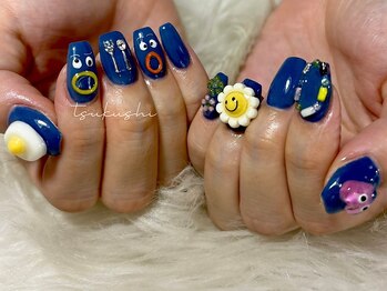 ツクシ 河原町(tsukushi)の写真/【6本アート￥8500】キレイなフォルムで満足感◎深爪・短い爪もスラっと美しく♪モチも抜群！