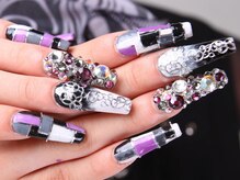 ネイルサロン ビビ(bibi)/キラキラブロックネイル