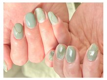 マニネイル 高の原店(mani nail)/爽やかなグリーンカラー