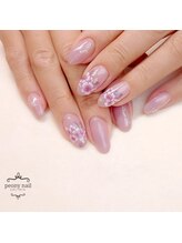 ピオニーネイル(peony nail)/新春のさくらネイル