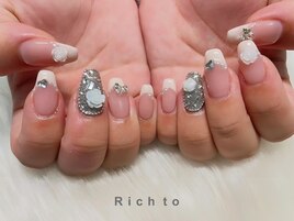 ワンホンネイル×パーツ持ち込み