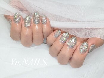 ユーネイルズ 恵比寿(Yu.NAILS.)/春ネイル◎ユニコーングリッター
