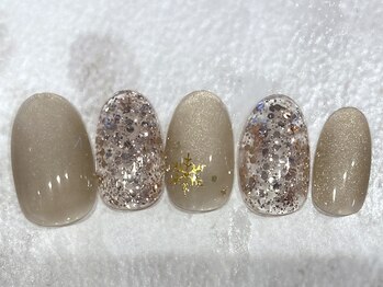 マイフェアレディ 今池(MyFairLady)/上品ニュアンス雪の結晶ネイル