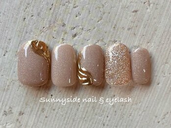 サニーサイド 梅田(Sunny side)/シンプルマグネットネイル