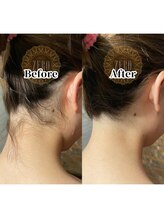 サロンゼロ 池上店(Salon ZERO)/極小ヘッドで繊細うなじデザイン