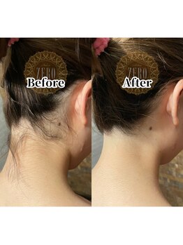 サロンゼロ 池上店(Salon ZERO)/極小ヘッドで繊細うなじデザイン