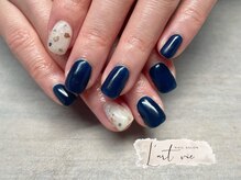 ラウヴィ(L'artVie)/ワンカラー×テラゾーネイル